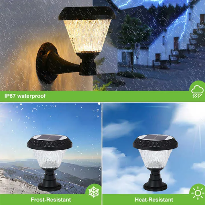 مصباح جداري شمسي موفر للطاقة  Solar Wall Light Garden Patio Lawn