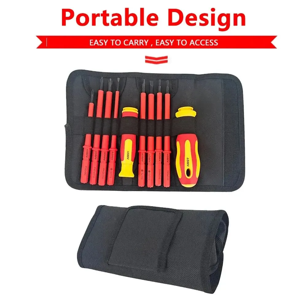 10 Piece Insulated Screwdriver Set with Interchangeable Plum Blossom Slotted Heads