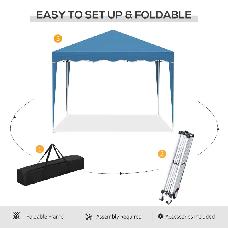 10' x 10' Pop Up Canopy Tent - Blue