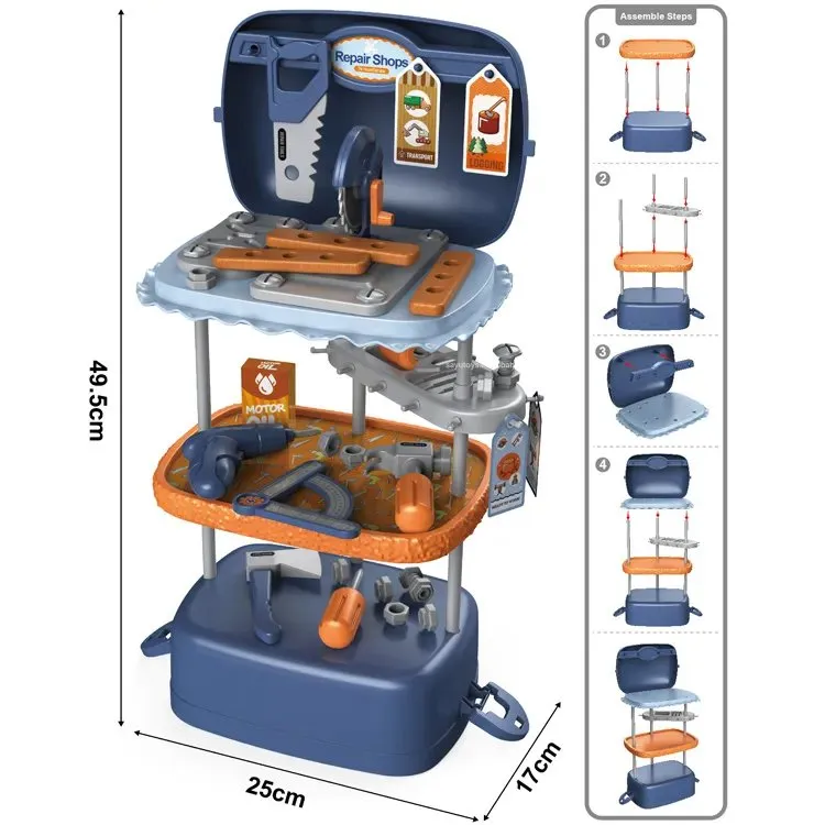 3-in-1 Portable Kids Tool Workshop
