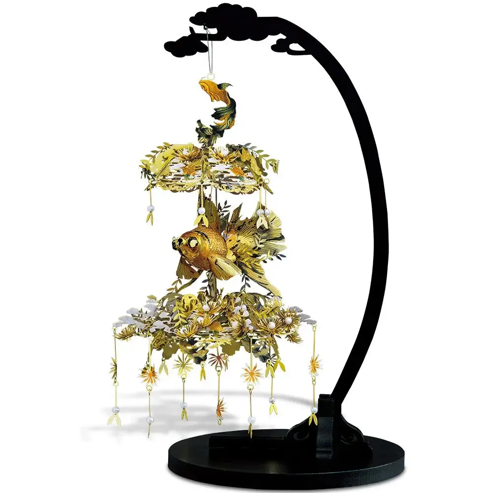 3d Metal Puzzle Different Season Lantern Model Kits for Adult Diy Building Kits Decoration Gift for Kids