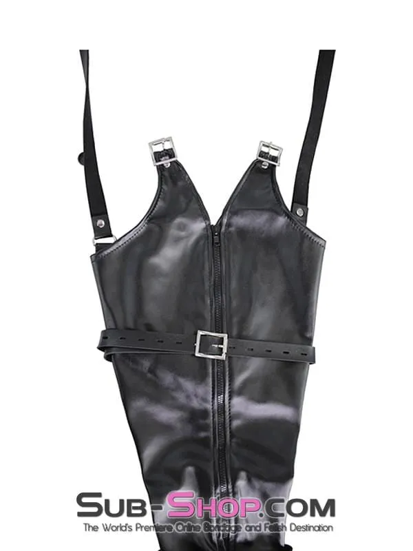 7303M      Ultimate Fantasy Zippered Single Glove Bondage Armbinder with Locking Straps