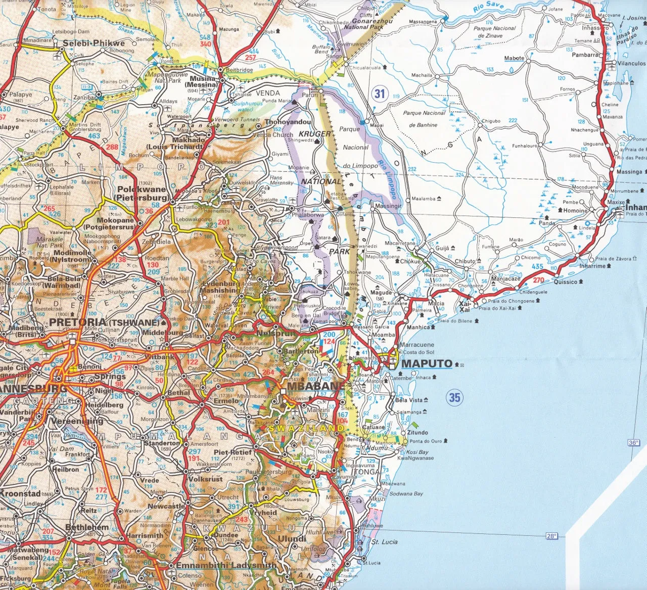 Africa Central & Southern Michelin Map 746