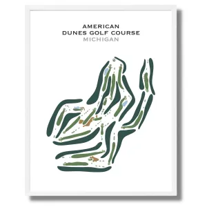 American Dunes Golf Course, Michigan - Printed Golf Courses