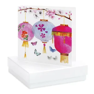 Boxed Chinese Lanterns Earring Card