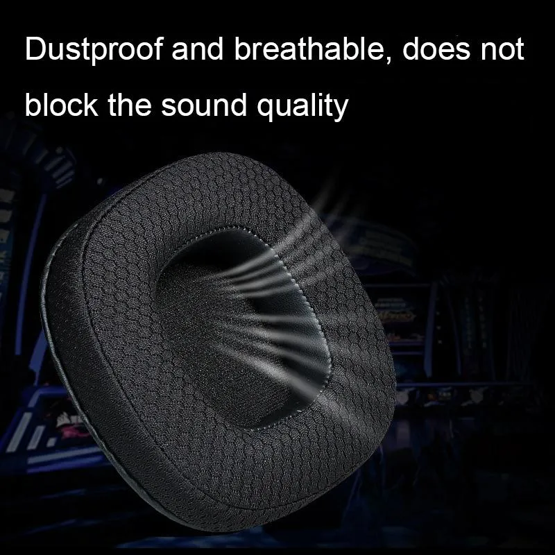 Breathable Headphone Covers - 1 Pair - Ice Silk Black