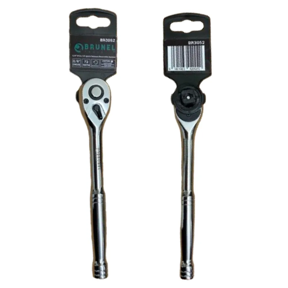 BRUNEL Tools 3/8" Drive 72T Quick Release Reversible Ratchet Socket Wrench BR3052