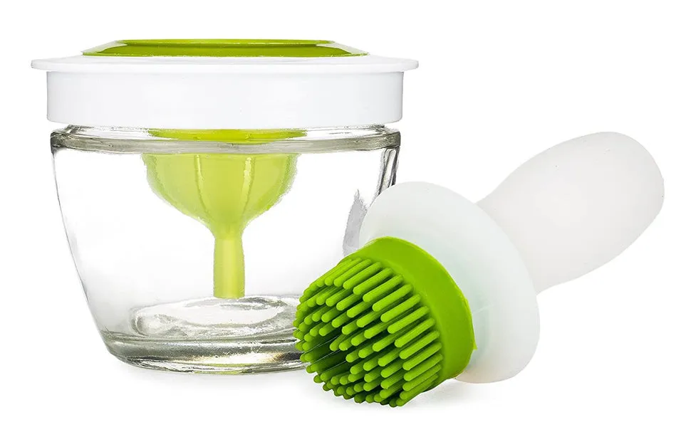 Cooking Oil Dispenser With Barbeque Brush