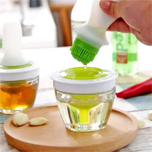 Cooking Oil Dispenser With Barbeque Brush