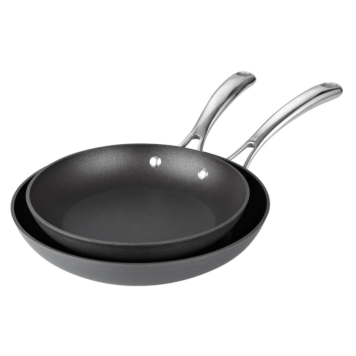 Cooks Standard 2-Piece Hard Anodized Nonstick Fry Pan Set, 9.5"/11"