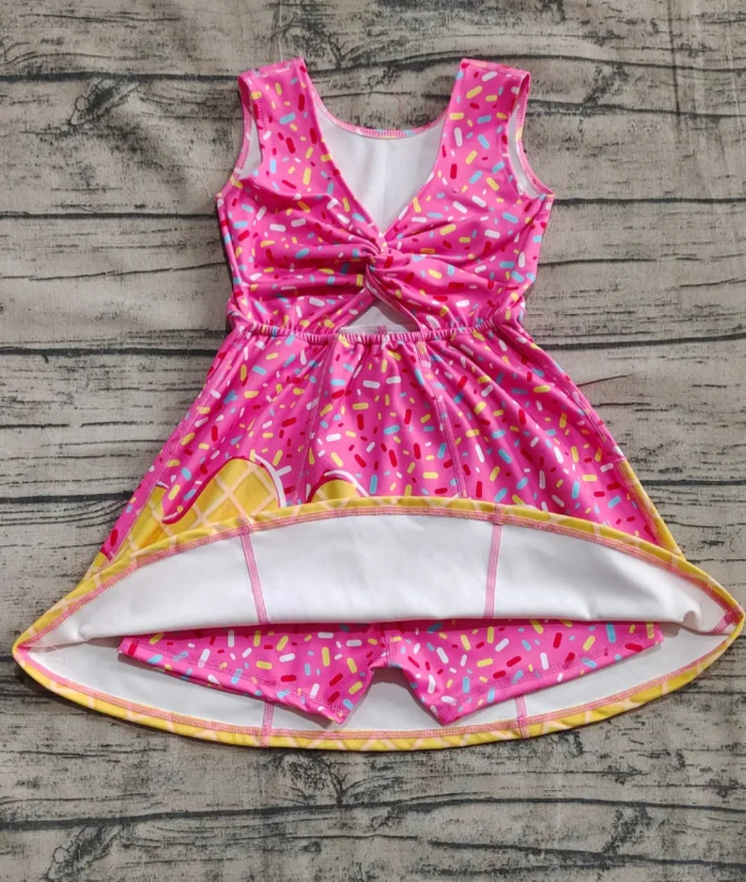 Ice cream drip yoga skorts dress