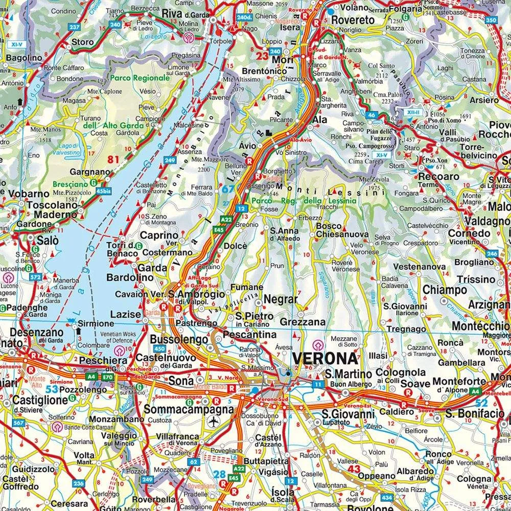 Italy North Road Map by Freytag & Berndt (2022)