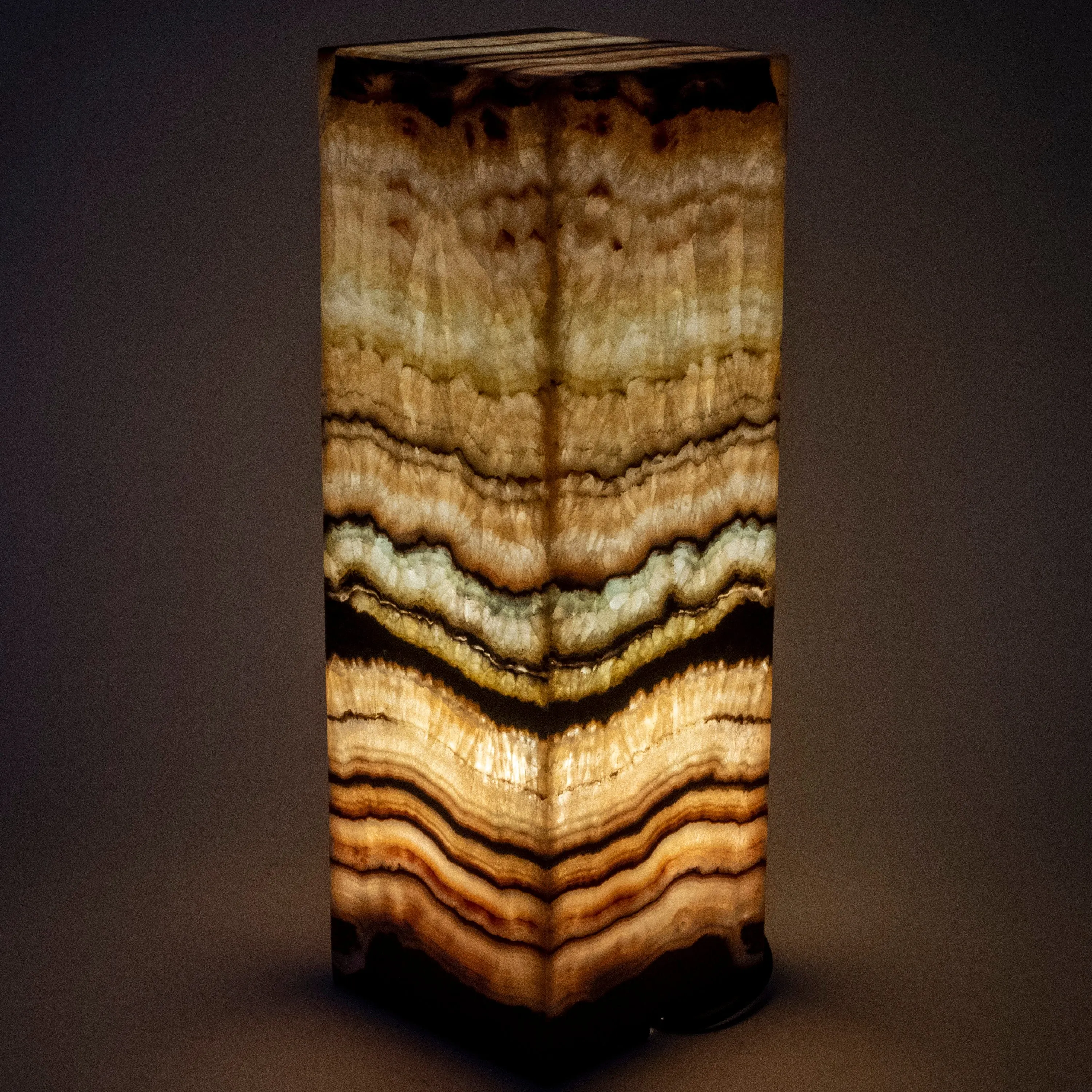 Natural Onyx Lamp Light Tower - 24