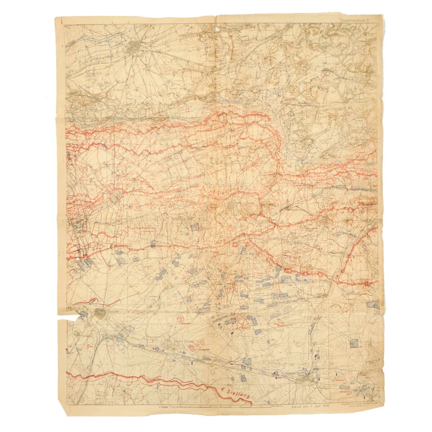 Original German WWI & WWII Military Map Collection - 4 Maps