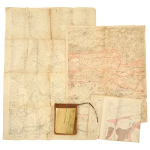 Original German WWI & WWII Military Map Collection - 4 Maps