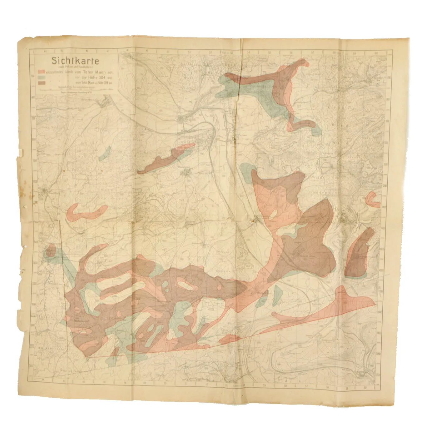 Original German WWI & WWII Military Map Collection - 4 Maps