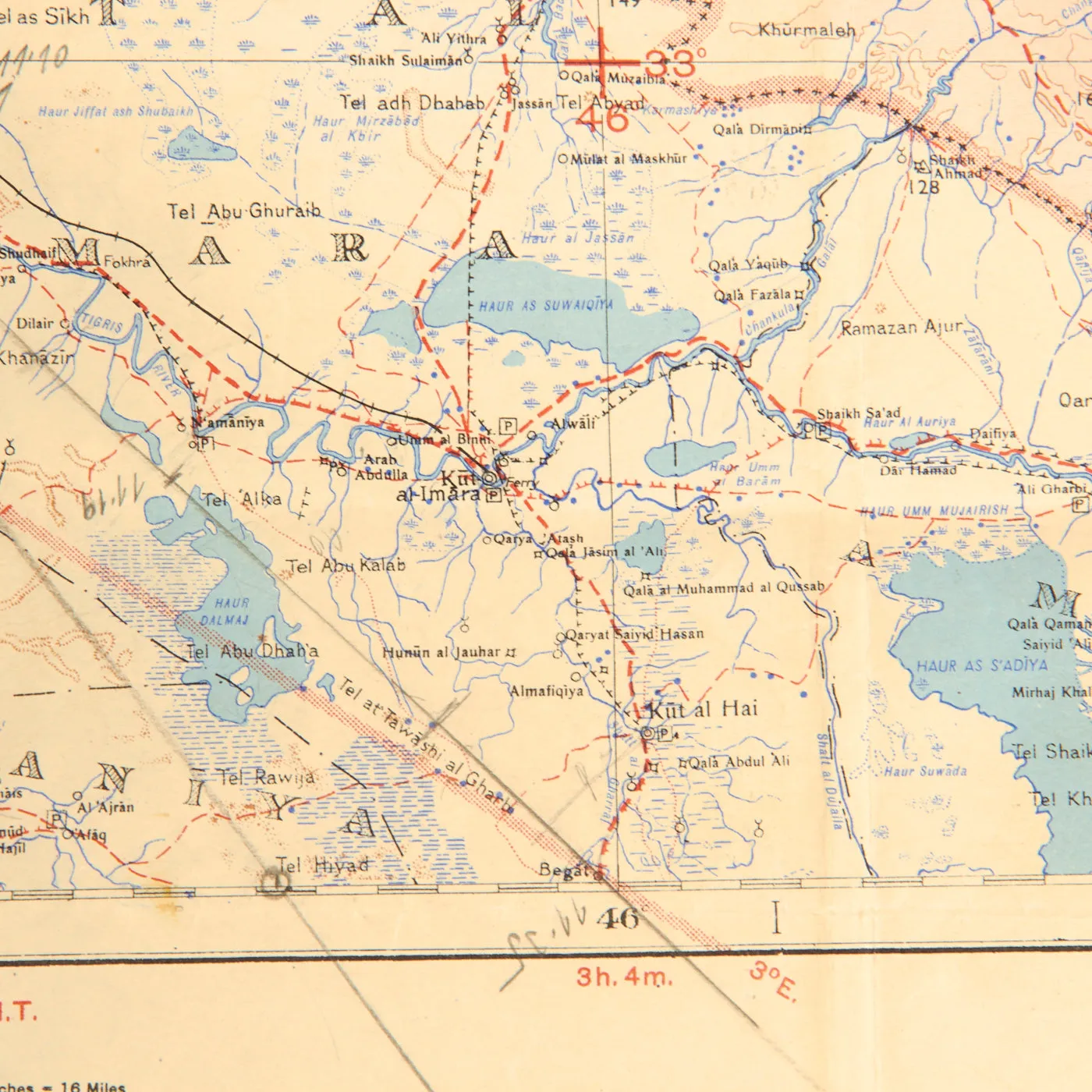 Original U.S. WWII Map Lot Featuring Operation Torch African Road Map & Baghdad Map - 2 Items