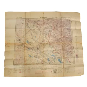 Original U.S. WWII Map Lot Featuring Operation Torch African Road Map & Baghdad Map - 2 Items