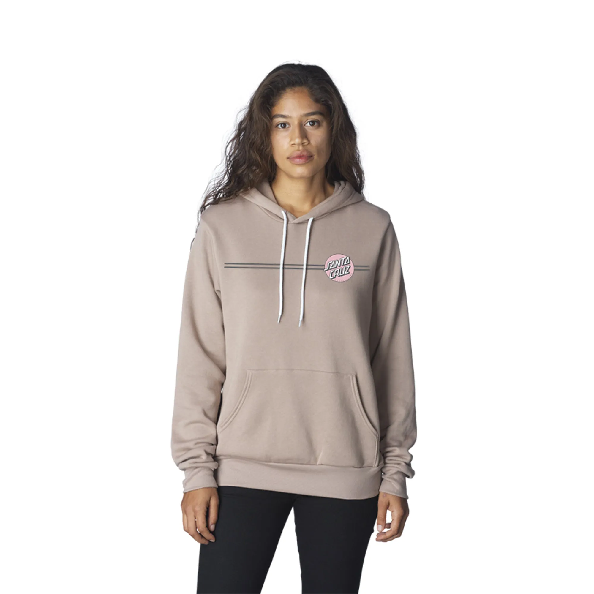 Santa Cruz Other Dot P/O Hooded Womens Sweatshirt, Tan
