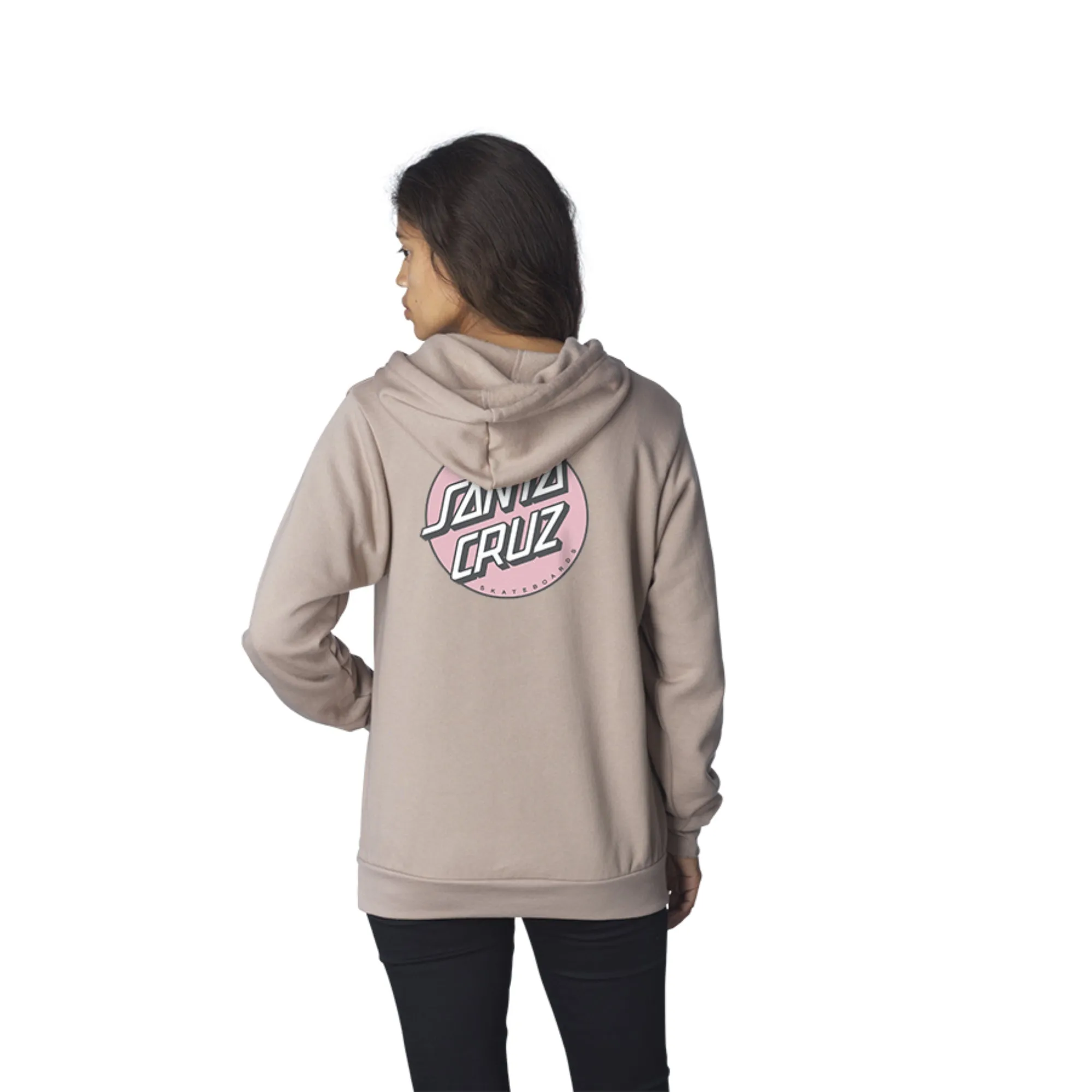 Santa Cruz Other Dot P/O Hooded Womens Sweatshirt, Tan