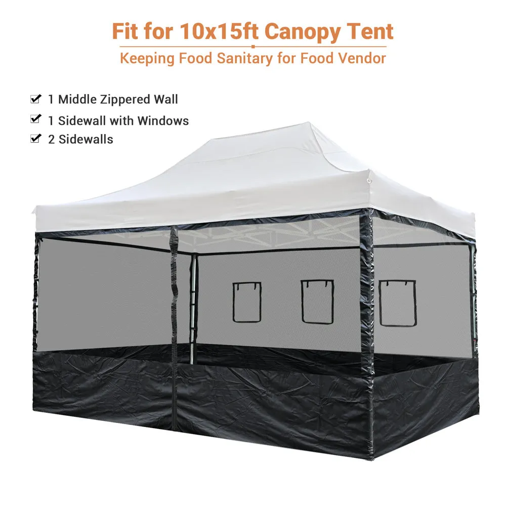 TheLAShop Netting for Pop Up Canopy 10x15 Food Service Vendor Side Panel
