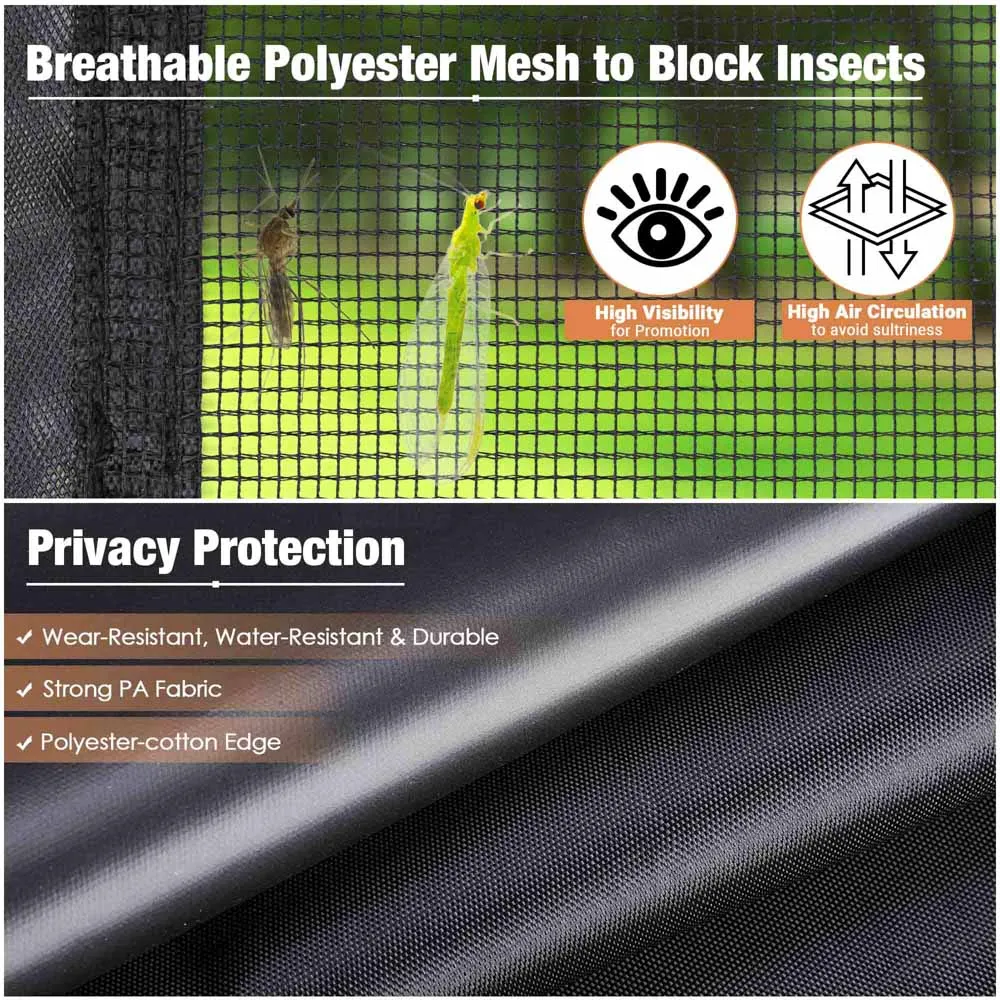 TheLAShop Netting for Pop Up Canopy 10x15 Food Service Vendor Side Panel