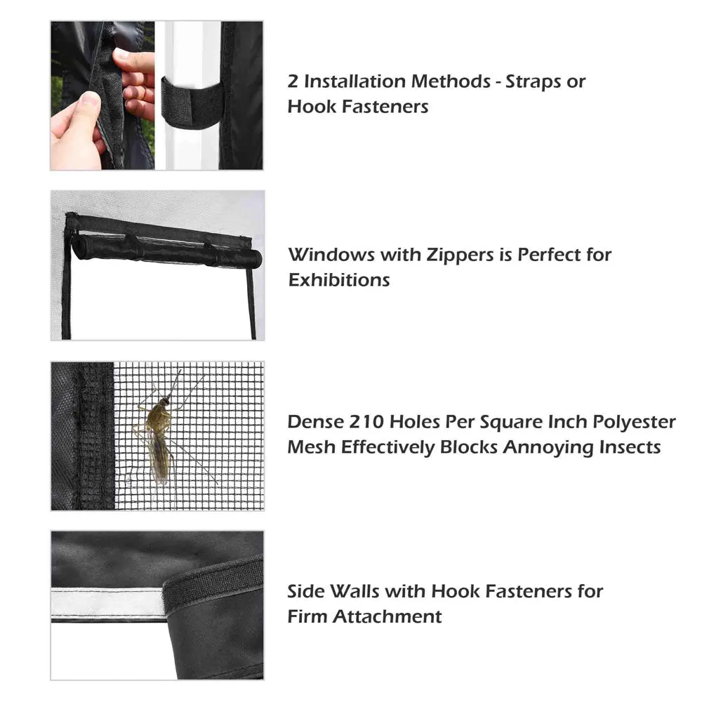 TheLAShop Netting for Pop Up Canopy 10x15 Food Service Vendor Side Panel