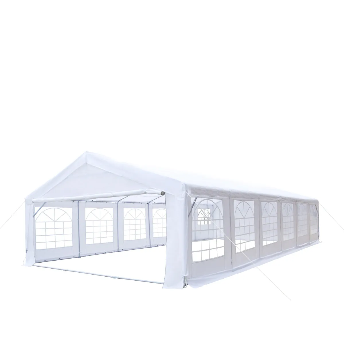 TMG Industrial 20' x 40' Heavy Duty Outdoor Party Tent with Removable Sidewalls and Roll-Up Doors, 11 oz PE Cover, 6’6” Overhead, 10’ Peak Ceiling, TMG-PT2040F