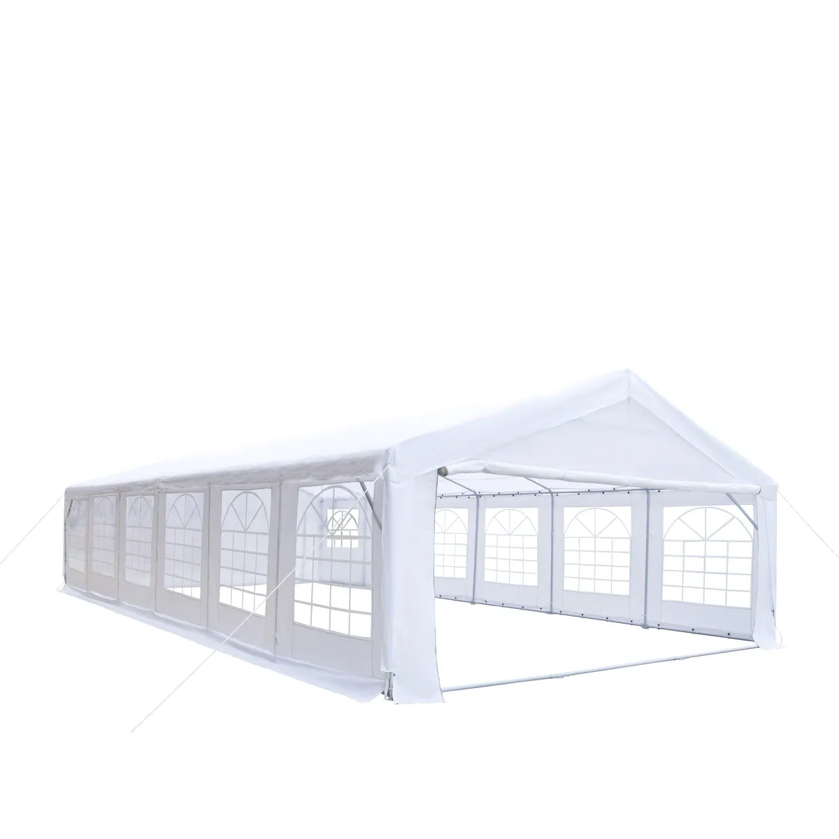 TMG Industrial 20' x 40' Heavy Duty Outdoor Party Tent with Removable Sidewalls and Roll-Up Doors, 11 oz PE Cover, 6’6” Overhead, 10’ Peak Ceiling, TMG-PT2040F