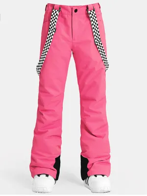 Women's Highland Bib Snowboard & Ski Pink Pants